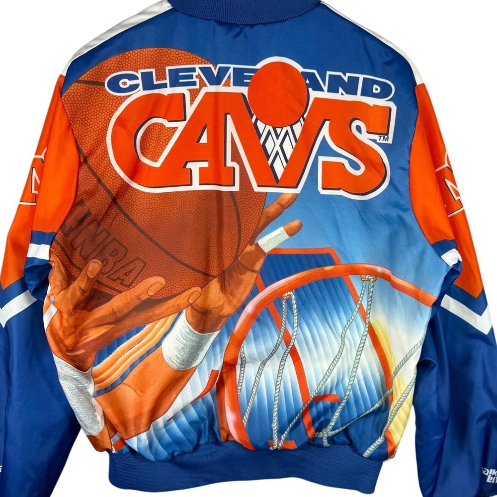 Vintage Chalk Line Cleveland Cavaliers Satin Bomber Jacket Mens Large Basketball
